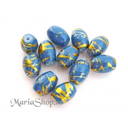 Margele sticla OR12 bleu Au 5b